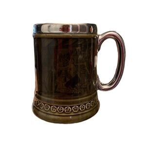 Vintage Princess House “Drunk In the Gutter” Earthenware Beer Stein Tankard Dark